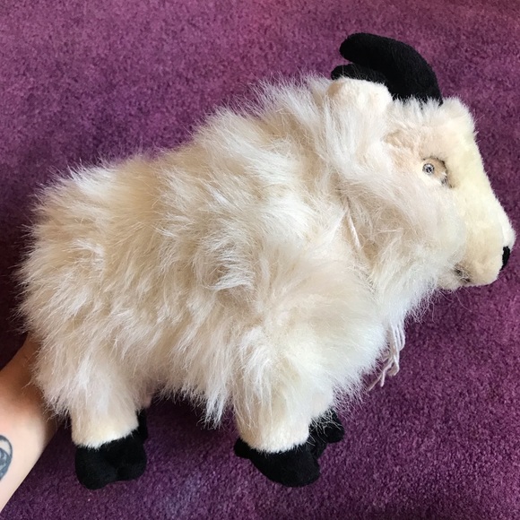 Mountain goat plush toy fluffy white realistic stuffed animal K&M international - Picture 7 of 10